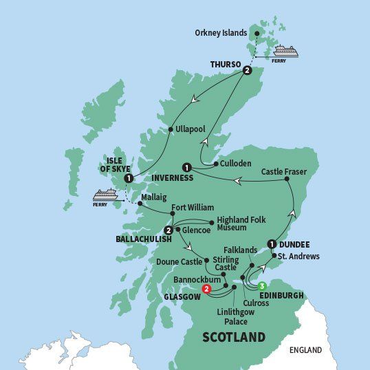 trafalgar tours scotland highlands islands and cities