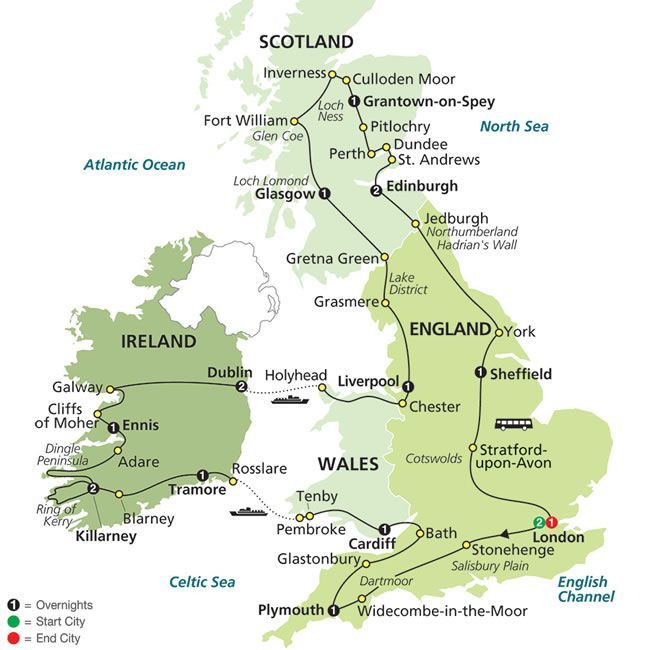 18 Day Grand Tour of Britain & Ireland Cosmos